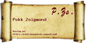 Pokk Zsigmond névjegykártya